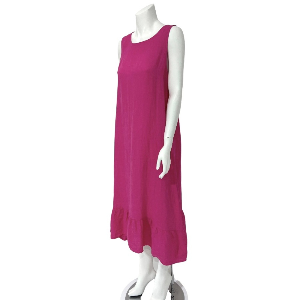 Terzo Millennio Pink Linen Midi/Maxi Dress made in Italy